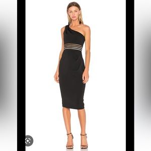 Nicholas Black Bandage One Shoulder Dress